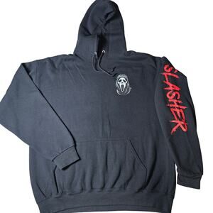 Ghost Face Slasher Black Hoodie Sweatshirt Size XL %$# Around and Find Out